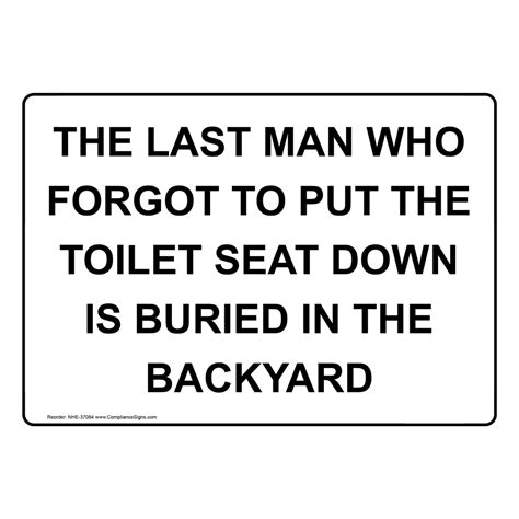 Toilet Seat Down Sign Printable