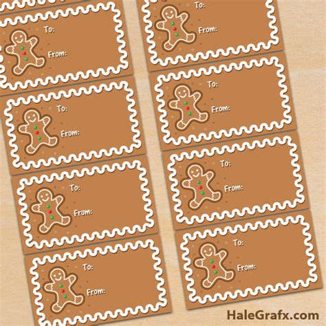 Free Printable Christmas Gingerbread T Tags