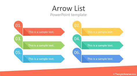 Arrow List Powerpoint Template Create Powerpoint Presentation Make A