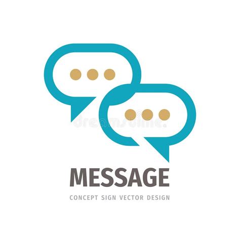 Talking Speech Bubbles Vector Logo Concept Illustration In Flat Style Dialogue Icon Stock