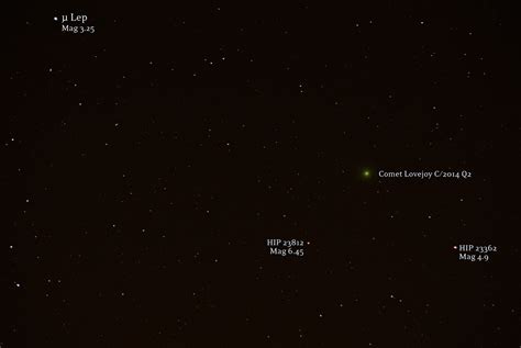 Comet Lovejoy Shines Green On New Years Eve Stellar Neophyte