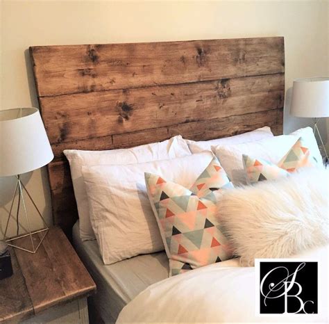 Rustic Reclaimed Wood Headboard Bed Bedroom Double King Queen Etsy Uk