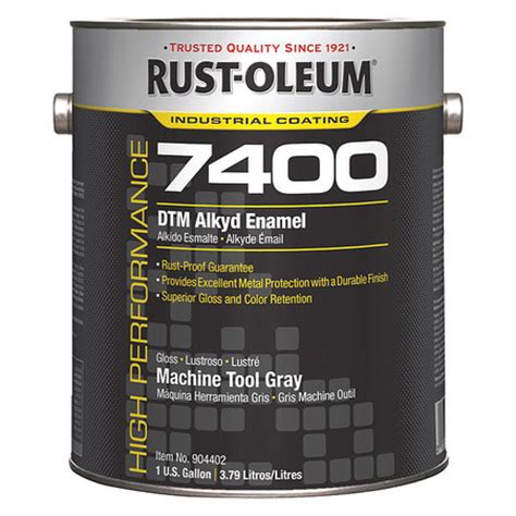 Rust Oleum 904402 1 Gal Machine Tool Gray High Gloss Oil Interior