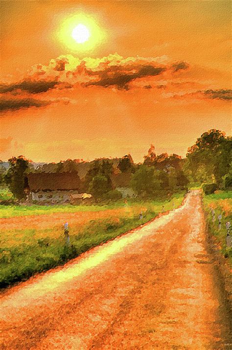 Landscape Oil Paintings For Sale Farm In The Sun By