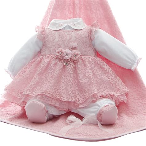 saida de maternidade beth bebe rosa feminina luxo princesa elbiseler