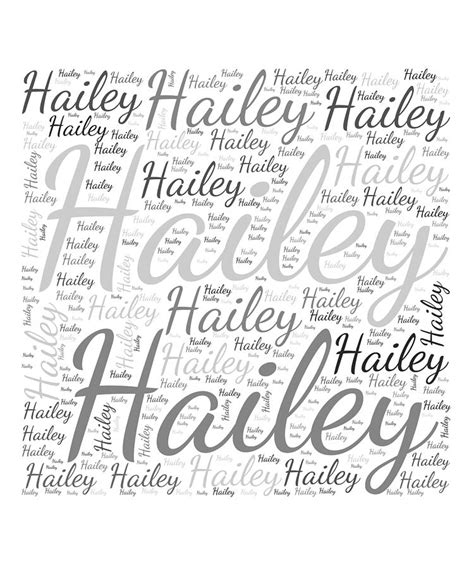 Female First Name Hailey Digital Art By Vidddie Publyshd Fine Art America