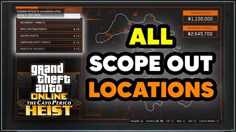 All Scope Out Locations Infiltration Escape And Compound Entry Points