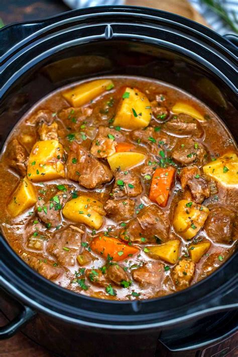 Slow Cooker Guinness Beef Stew Video Sweet And Savory Meals