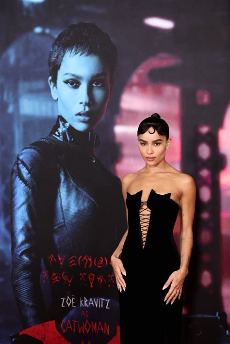 Zoe Kravitz Wears Another Catwoman Inspired Dress To The Batman