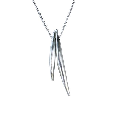 Safety Pin Necklace Eni Jewellery Handmade From Sterling Silver