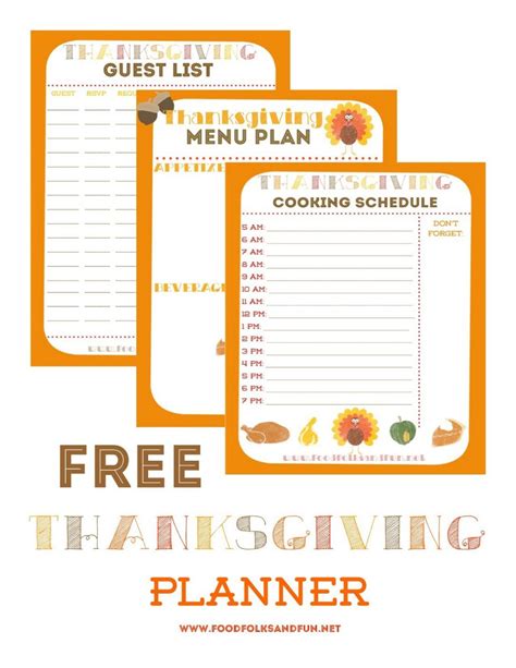 Thanksgiving Planner Free Printable