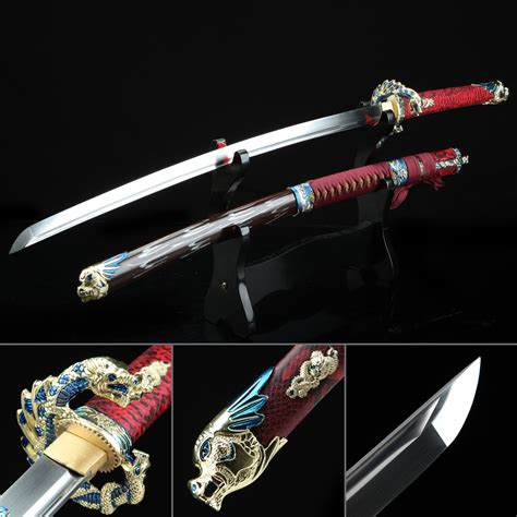 Handmade High Manganese Steel Dragon Tsuba Real Japanese Katana Samurai