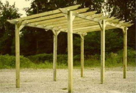 New 36m X 24m Wooden Garden Pergola Pagoda Kit With Post Anchors