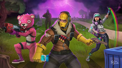 Download 2048x1152 Wallpaper Fortnite Squad Art Dual Wide