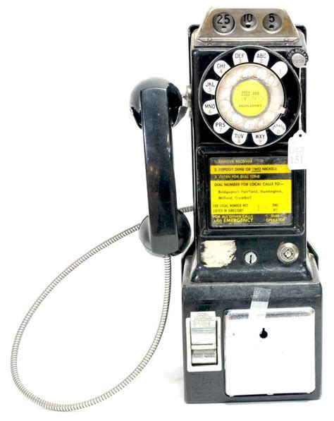 Vintage Rotary Dial Pay Phone From Bridgeport