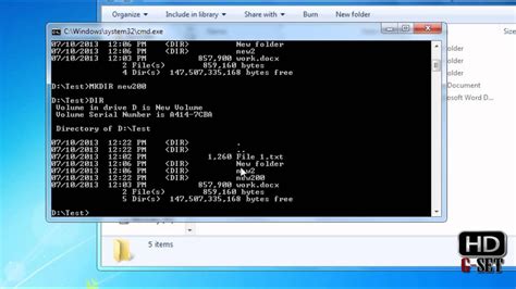 MS DOS Tutorials Create Rename And Copy Folder Part 3 YouTube