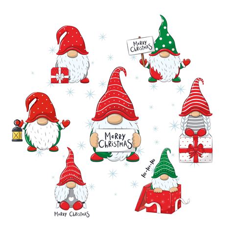 Premium Vector Cute Cartoon Gnomes Christmas Illustra