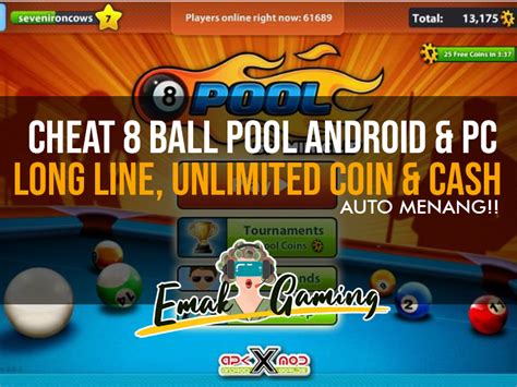 The application is well thought out tournament line, there are several unique chips for professionals. Cheat 8 Ball Pool Android & PC Terbaru 2020 Work 100% ...