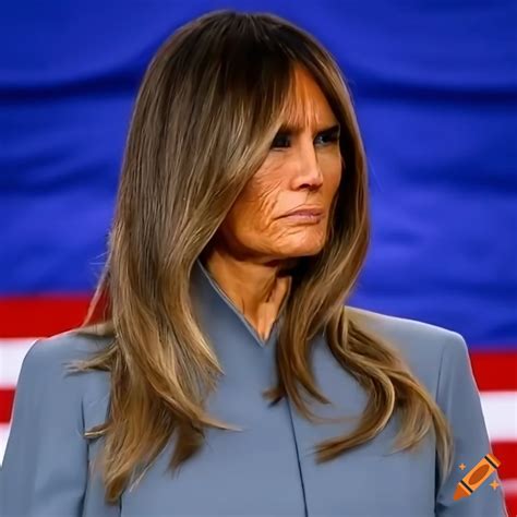 Portrait Of Melania Trump With Angry Expression On Craiyon