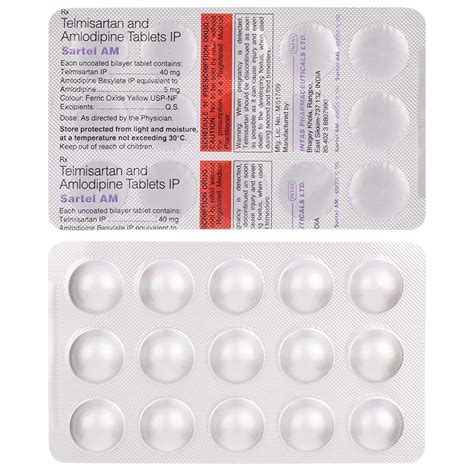 Sartel Am Strip Of 15 Tablets Health And Personal Care