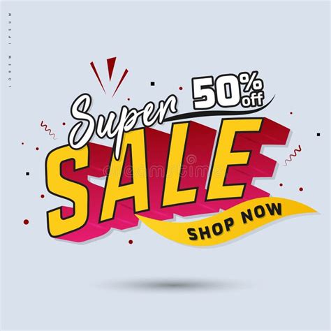 Super Sale 3d Text Title Header Final Sale Banner Vector Illustration