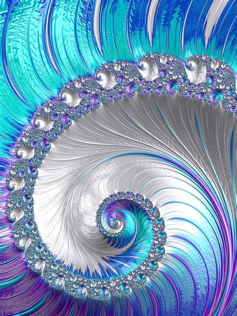 Spiralling Spring Fractal Digital Art By Mo Barton Fine Art America