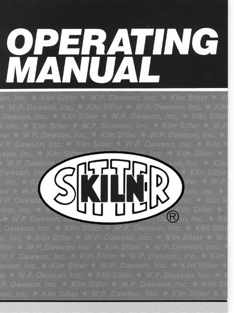 Kiln Sitter Models P K Operating Manual