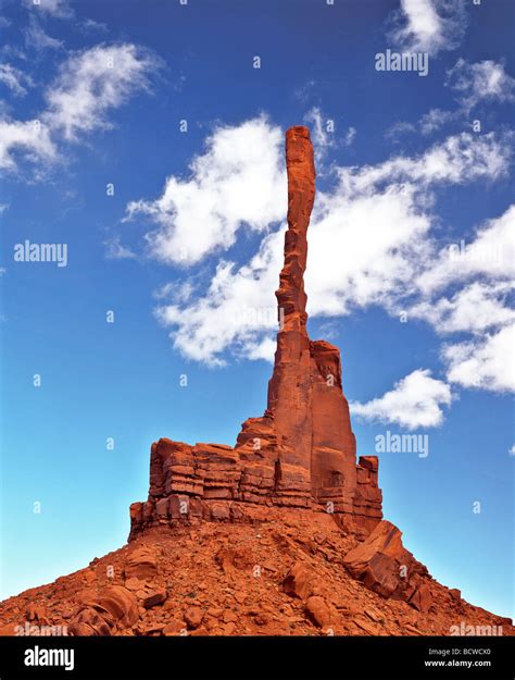 Totem Pole Rock Formation Monument Valley Arizona Usa Stock Photo