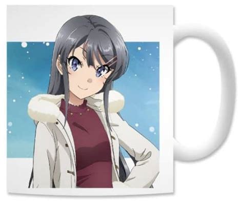Mai Sakurajima Winter Clothes Ver Drawing Illustration Mug Rascal