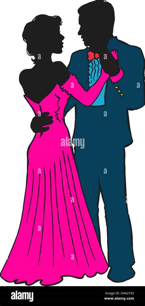 Prom Couple Vector Illustration Stock Vector Image And Art Alamy