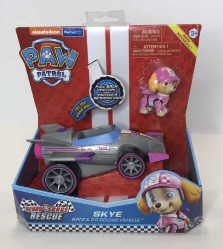 New Paw Patrol Ready Race Rescue Skyes Race And Go Deluxe Vehicle W