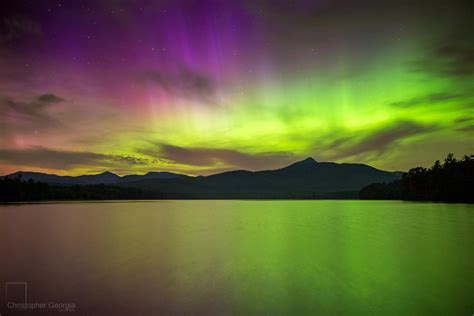 The Stunning Northern Lights Over Chocorua Lake Circa 2015 R