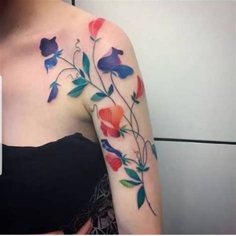 Pin By Pru Shewan On Ink Ideas Flower Tattoo Shoulder Sweet Pea