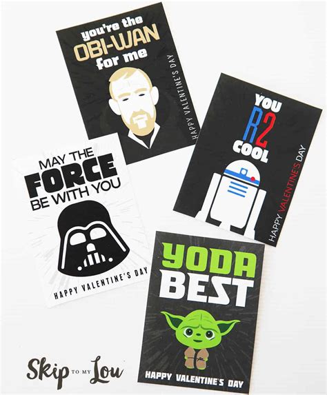 Free printables of your favorite characters like kylo ren, darth vader, princess leia, yoda, and more! Star Wars Valentines | Skip To My Lou