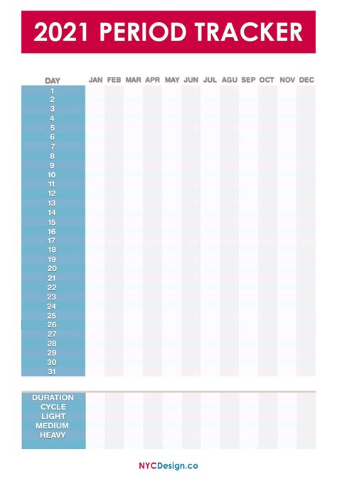 Calendar 2021 with week numbers. 2021 Period Tracker Calendar, Free Printable PDF, JPG, Blue, Red - NYCDesign.co | Calendars ...