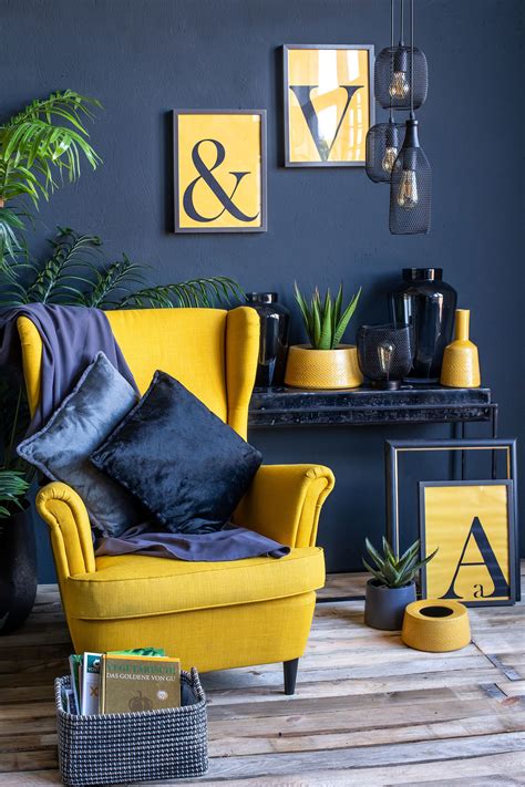 20 Navy Blue And Mustard Yellow Living Room Pimphomee