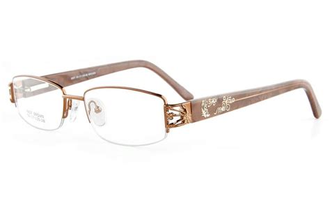 Vista First Stainless Steelzyl Womens Semi Rimless Optical Glasses Oval Frame Eyeglasses