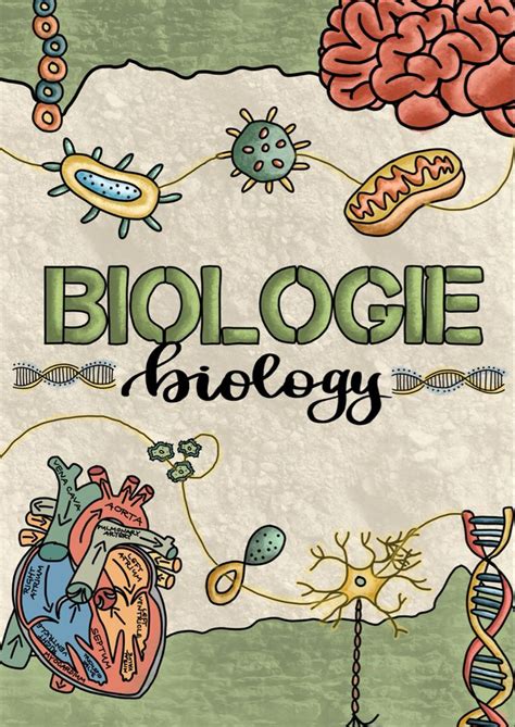 Biology Cover Page Aesthetic School Book Covers Project Cover Page