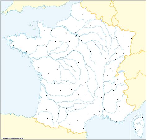 Carte gratuite à imprimer, les 13 nouvelles régions de france, les départements et les préfectures. Cartes des villes et Quiz - Cartes de France