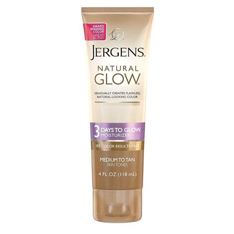Jergens Natural Glow 3 Days To Glow Moisturizer For Body Medium To
