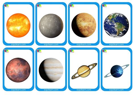 Solar System Planets Mini Cards For Kids Free Pdf