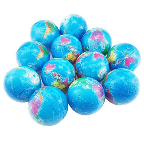 Oruuum 12 Globe Squeeze Stress Balls Earth Ball Squeeze Relief