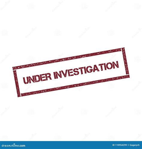 Under Investigation Rectangular Stamp. Stock Vector - Illustration of