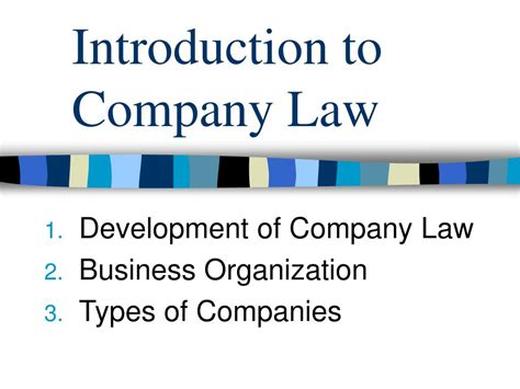 The petition was adjourned to 13 april 2006, thus giving the appellant a further opportunity to file its affidavit in opposition, which may have been considered to be. PPT - Introduction to Company Law PowerPoint Presentation ...
