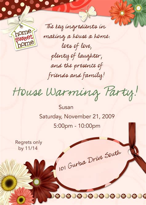Sample Housewarming Invitation House Warming Invitations