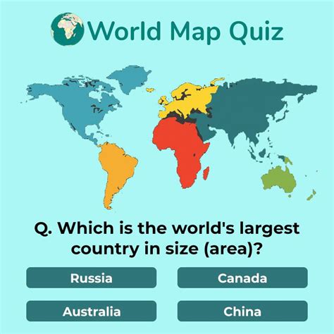 Largest Countries Countries Of The World World Map Quiz United