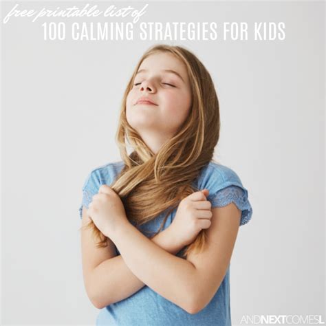 100 Simple Calm Down Strategies For Kids Free Printable