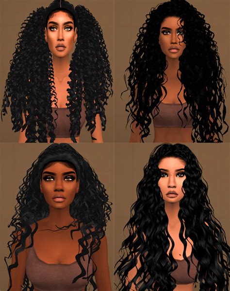 The Sims 4 Cc — Noellysims Noellysims Curly Hair Dump A Few