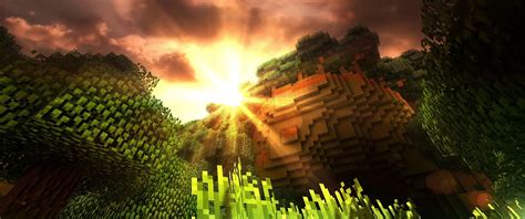Minecraft Sunset Wallpapers Wallpaper Cave