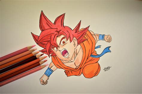 Migatte no gokui (ultra instinct) by leonardofrost on deviantart. Goku Super Saiyan God Drawing at PaintingValley.com | Explore collection of Goku Super Saiyan ...